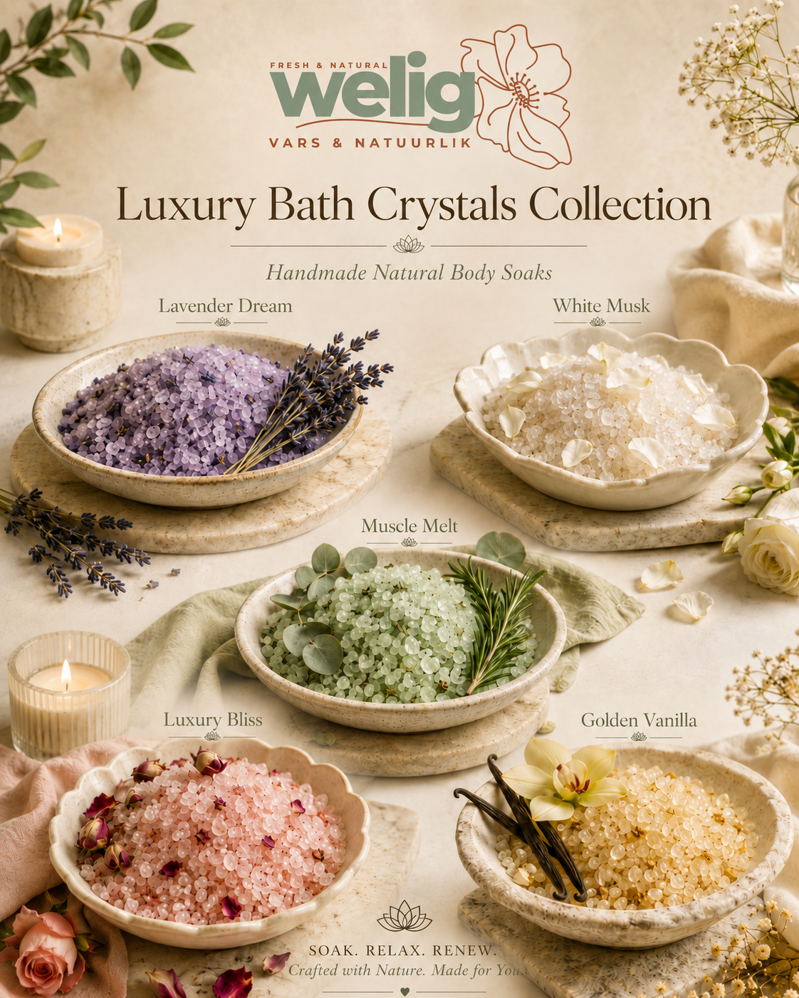 Luxury Bath Crystals Collection