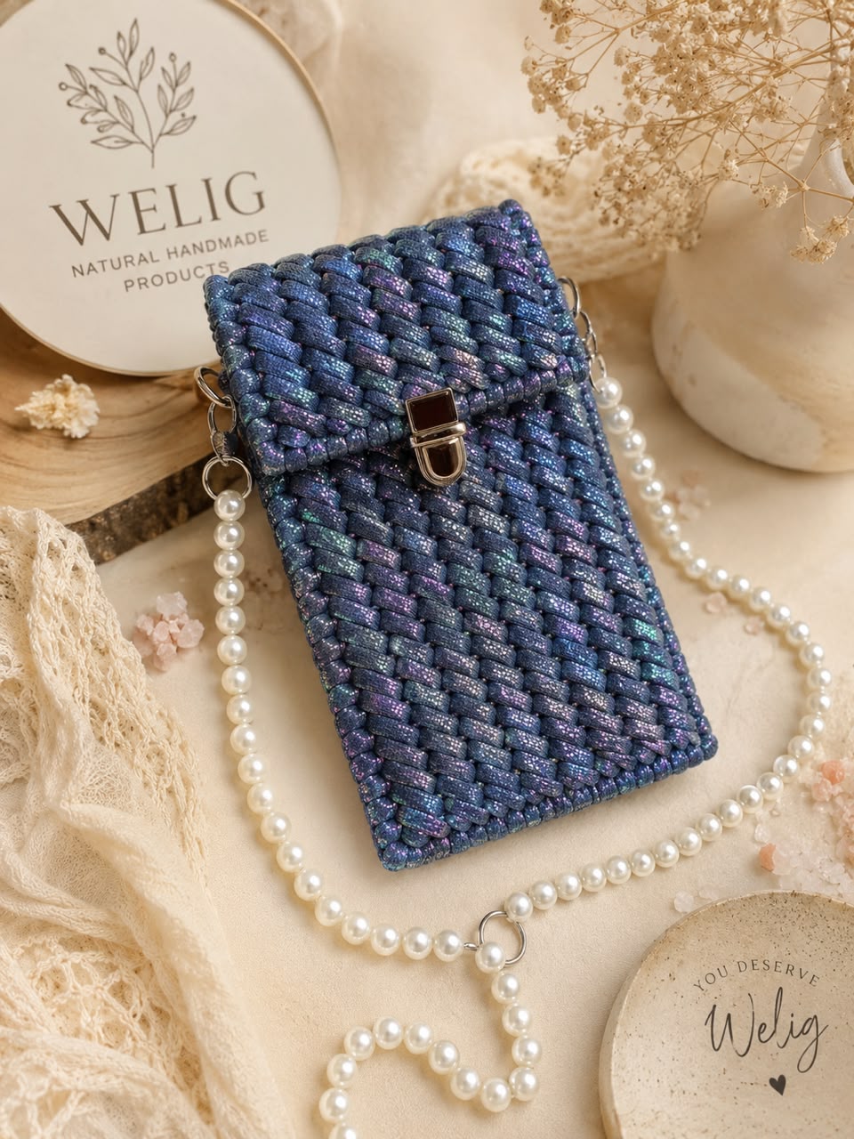 Welig Handwoven Crossbody Cellphone Pouch DIY Kit
