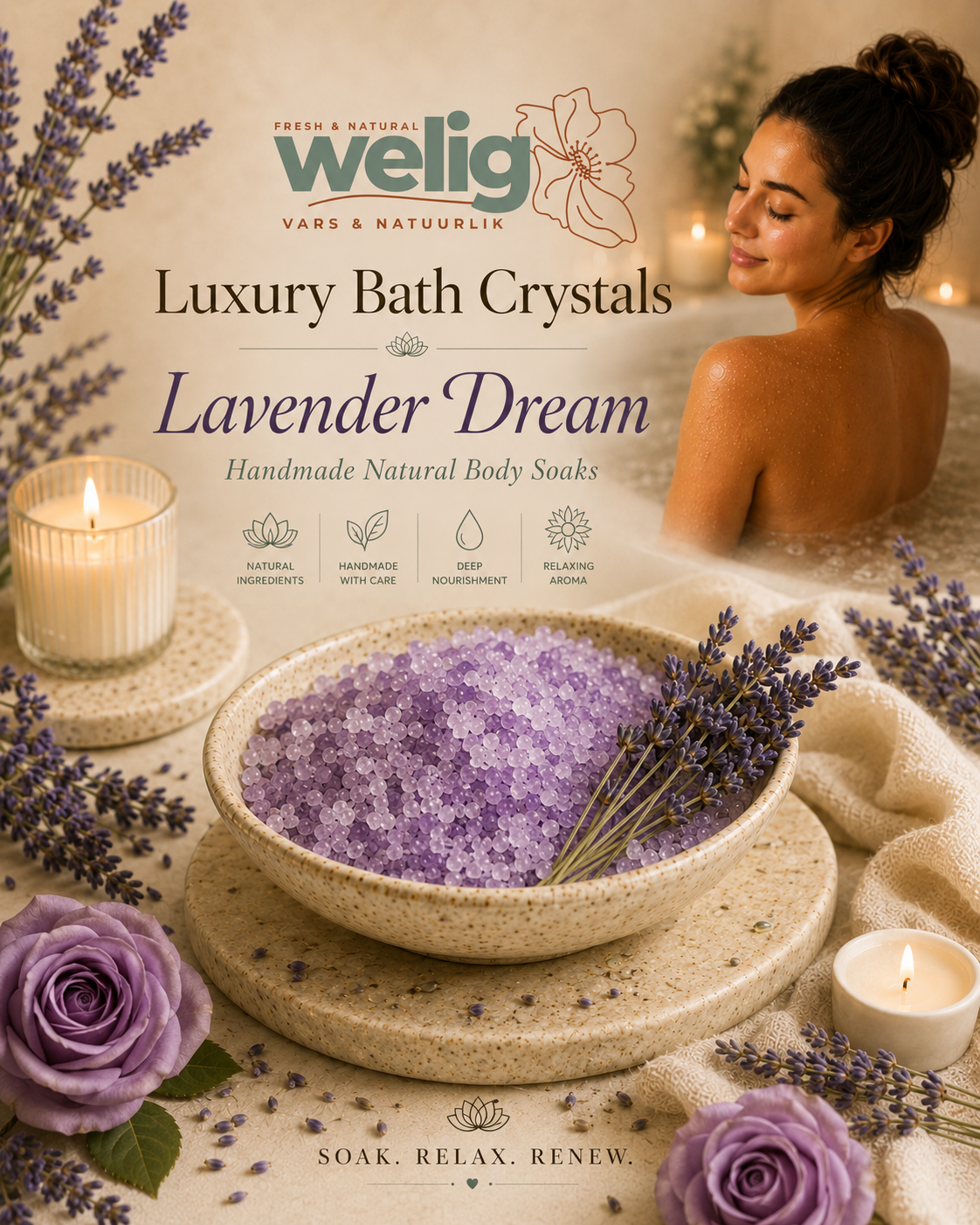Welig Luxury Bath Crystals Collection | Handmade Natural Body Soaks