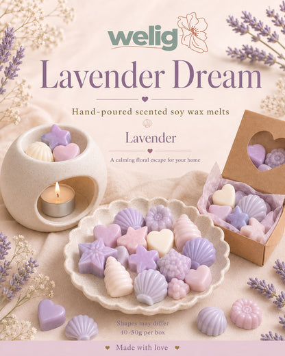 Welig Scented Soy Wax Melts & Burner Starter Set