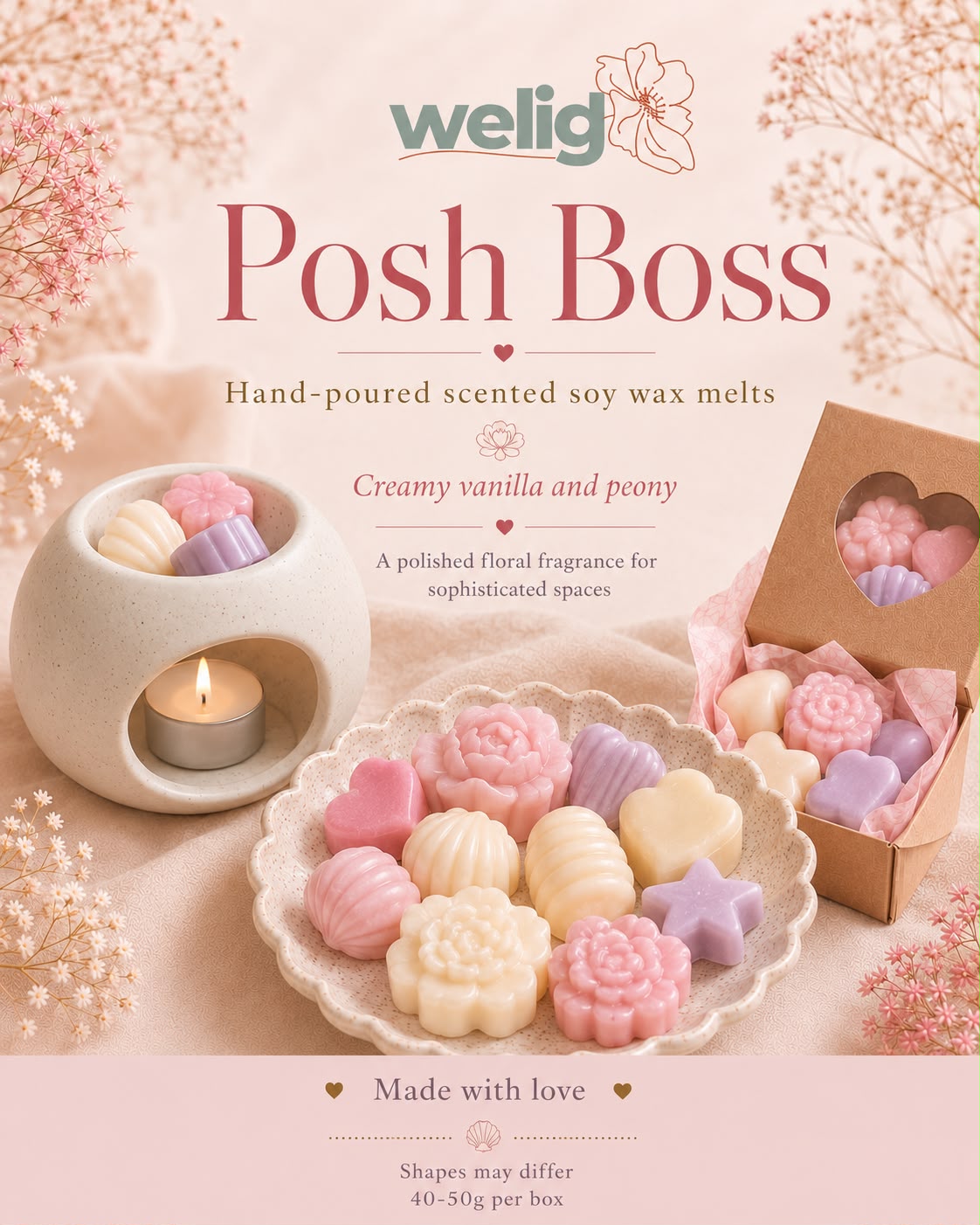 Welig Scented Soy Wax Melts & Burner Starter Set